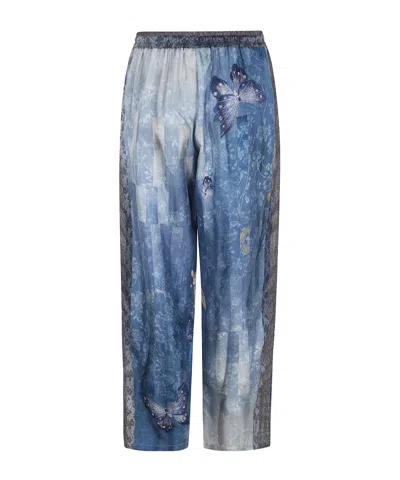 Pierre-louis Mascia Printed Trousers In Blue