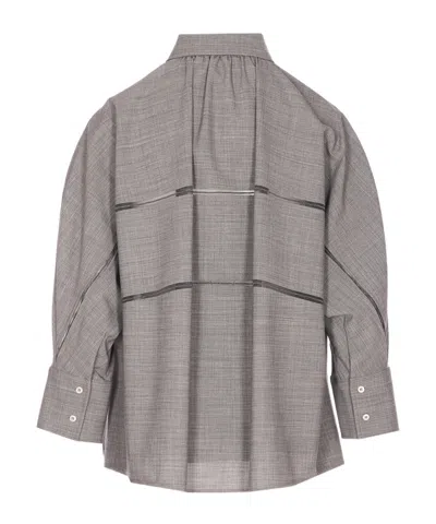 Fabiana Filippi Long-sleeved Shirt In Gray