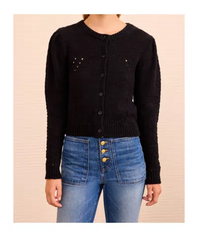 Ulla Johnson Delphina Long Sleeve Cardigan In Black