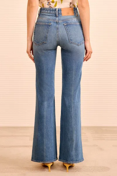 Ulla Johnson Lou Button Fly High-waisted Flared Jeans In Blue