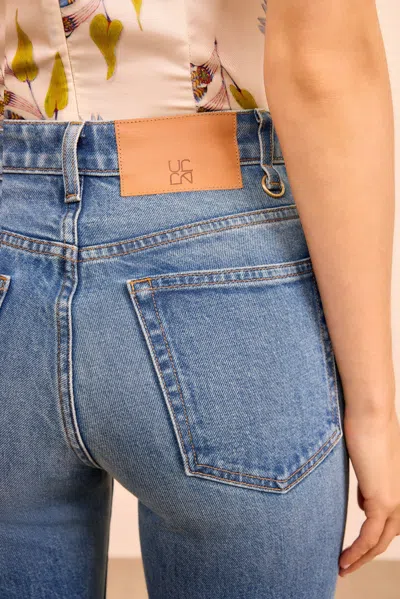 Ulla Johnson Lou Button Fly High-waisted Flared Jeans In Blue