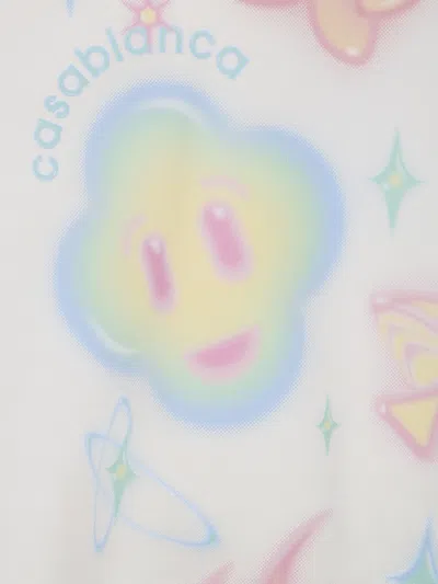 Casablanca Graphic-print Crew-neck Sweatshirt In White