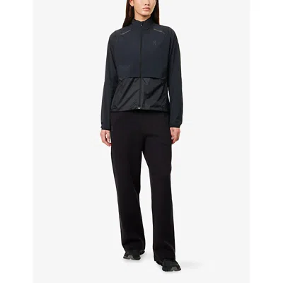 On Womens Black Focus Tech Cott-blend Jogging Bottoms Xs In Black