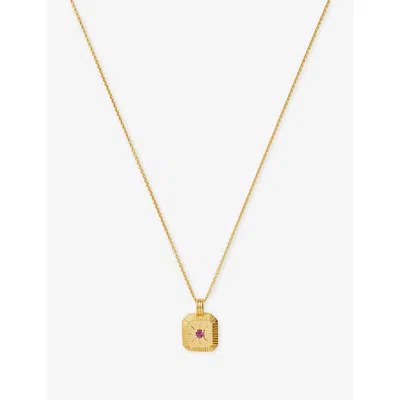 Missoma Womens Gold October Birthstone 18ct Yellow-gold Vermeil Necklace In Gold