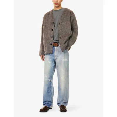 Our Legacy Mens Worn Black Boxy Short-sleeve Cotton-jersey T-shirt In Gray