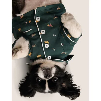 Eberjey Womens Holiday Dogs Pine/ivory Pet Modal-jersey Pyjamas In Green