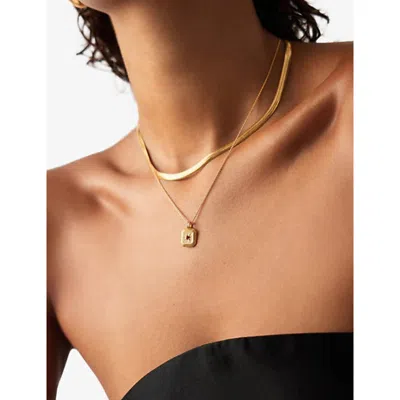 Missoma Womens Gold January Birthstone 18ct Yellow-gold Vermeil Necklace In Gold