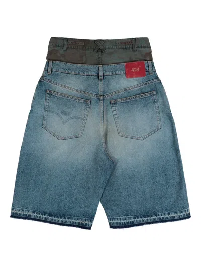 424 Double Big Daddy Shorts In Blue