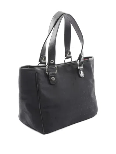 Pre-owned Bvlgari 2000s Logomania Zip-top Tote Bag In Black