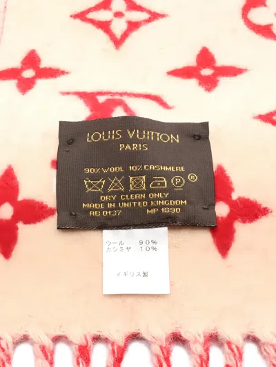 Pre-owned Louis Vuitton 2017 X Supreme Monogram Scarf In Red