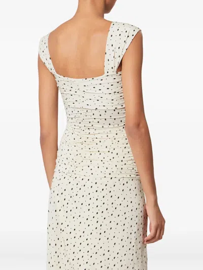 Isabel Marant Ruched Polka-dot Top In Multi