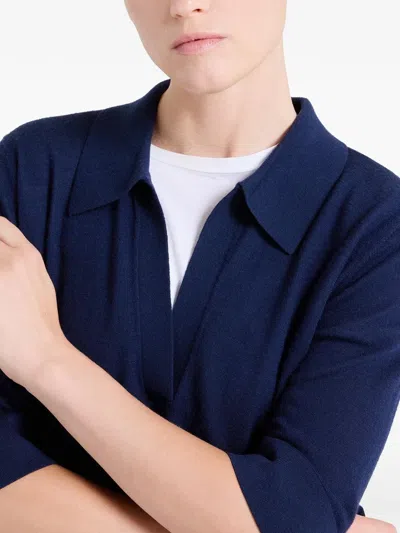 Twp V-neck Polo Shirt In Blue