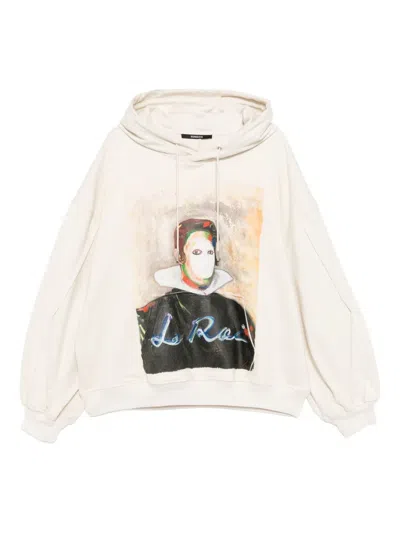 Songzio Retrato Painted Hoodie In Neutral