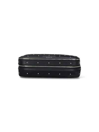 Anya Hindmarch Make-up Studs Clutch Bag In Black