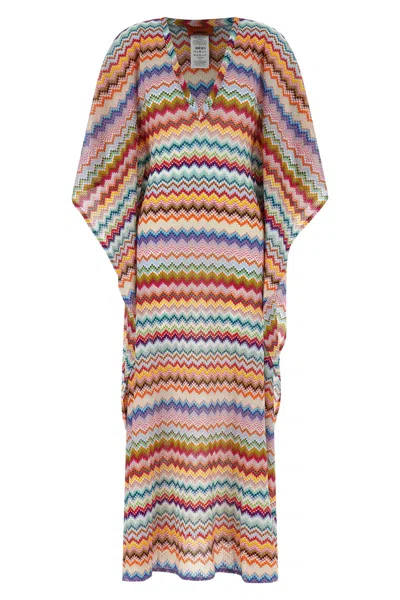 Missoni Zigzag Knit Dress Dresses Multicolor In Multi