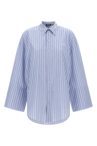 Rotate Birger Christensen Poplin Oversized Shirt In Blue