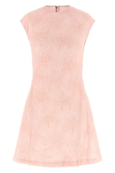 Rotate Birger Christensen Mesh Dress In Pink