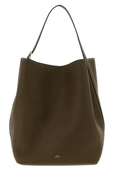 Totême 'belted Grained-leather' Handbag In Brown