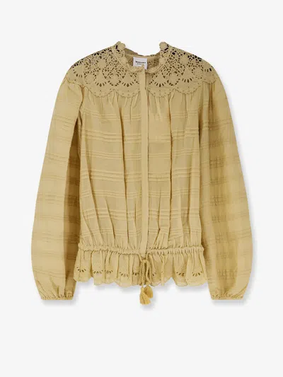 Isabel Marant Étoile Polly Organic Cotton Tassel Trim Top In Multi