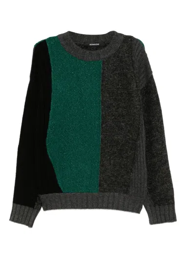 Songzio Contrast-colour Jumper In Gray