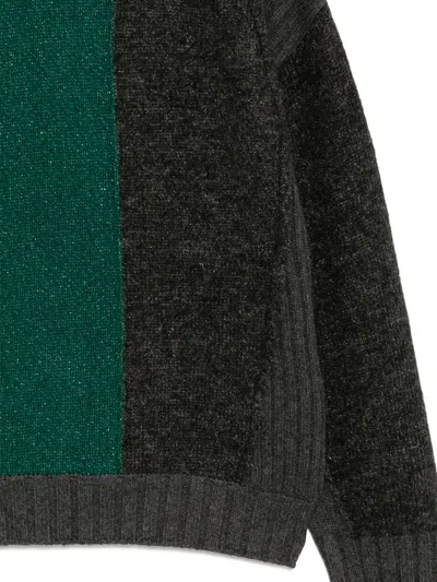 Songzio Contrast-colour Jumper In Gray