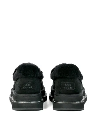 Sacai X Ugg Black Loafers In Black