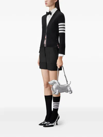 Thom Browne Baby Hector Shoulder Bag In Silver