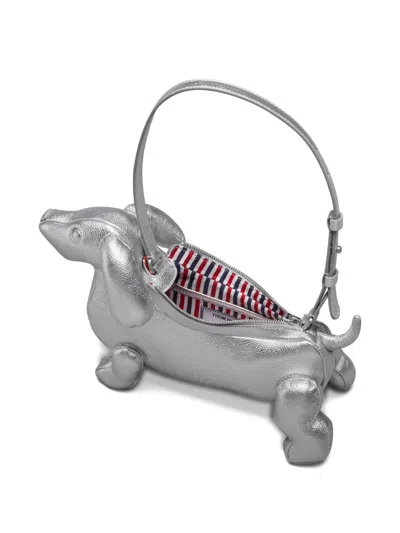 Thom Browne Baby Hector Shoulder Bag In Silver