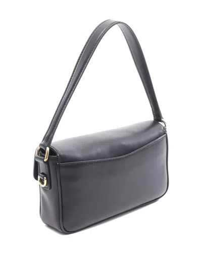 Pre-owned Miu Miu 2020s Leather Penny Tote Bag In Black