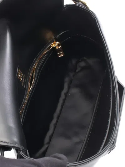 Pre-owned Miu Miu 2020s Leather Penny Tote Bag In Black