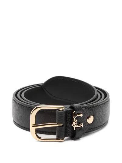 Coccinelle Buckle-fastening Belt In Black
