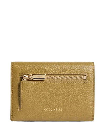 Coccinelle Press-stud-fastening Wallet In Green