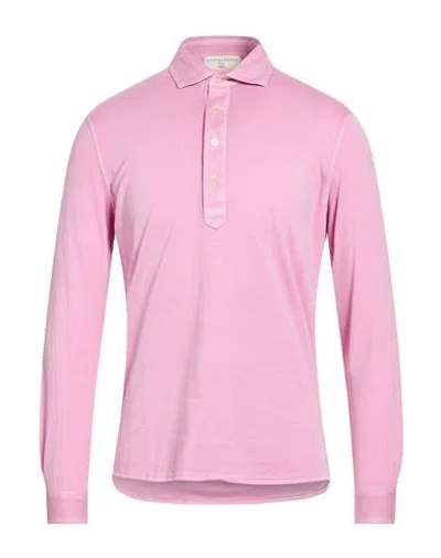 Filippo De Laurentiis Man Polo Shirt Pink Size 36 Cotton In Pink