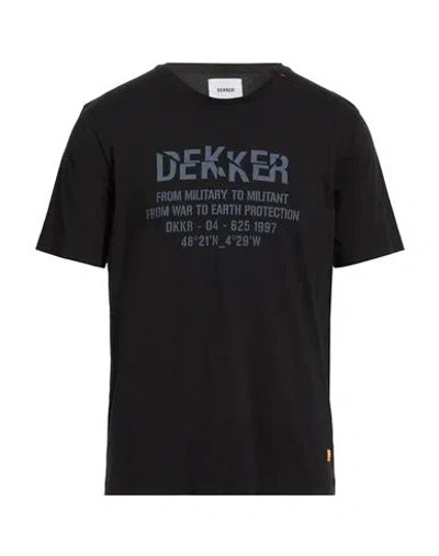 Dekker Man T-shirt Black Size Xl Cotton In Black