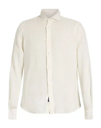 Harmont & Blaine Man Shirt Ivory Size 3xl Linen In Neutral