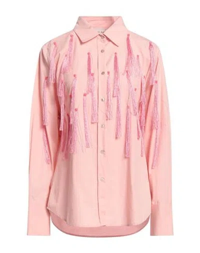 Forte Forte Forte_forte Woman Shirt Pink Size 3 Cotton, Polyester, Glass In Pink
