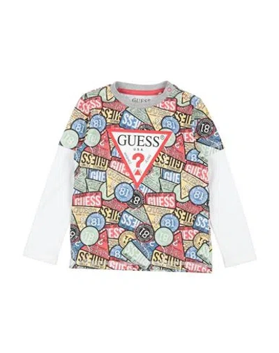 Guess Newborn Boy T-shirt Red Size 3 Cotton In Multi