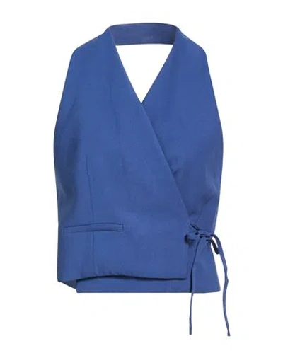 Vicolo Woman Top Navy Size L Viscose, Polyester In Blue