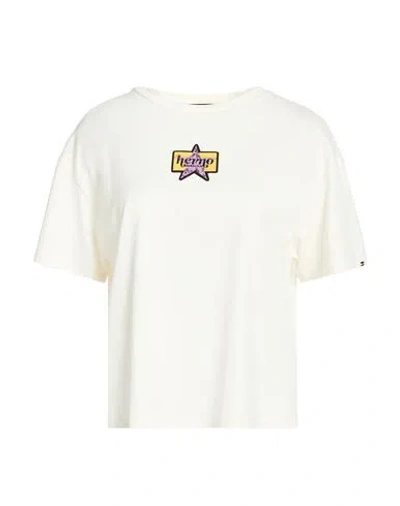 Herno Woman T-shirt Off White Size 6 Cotton, Viscose In Multi