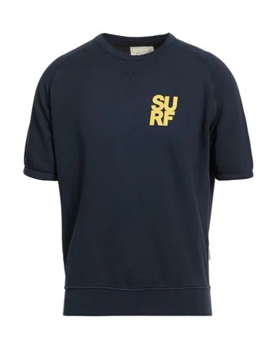 Bl'ker Man Sweatshirt Midnight Blue Size L Cotton In Blue