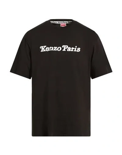 Kenzo Graphic Logo Crewneck T-shirt In Black