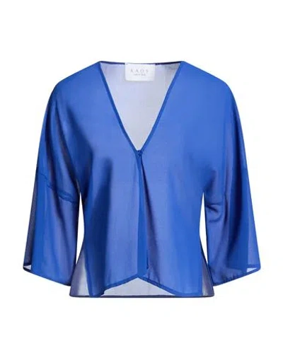 Kaos Woman Shirt Bright Blue Size 8 Polyester In Blue