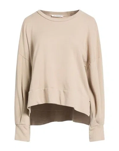 Le Streghe Woman Sweatshirt Sand Size Onesize Cotton, Elastane In Brown