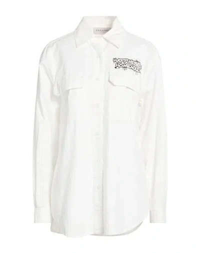 Ermanno Firenze Woman Shirt White Size 10 Cotton In White