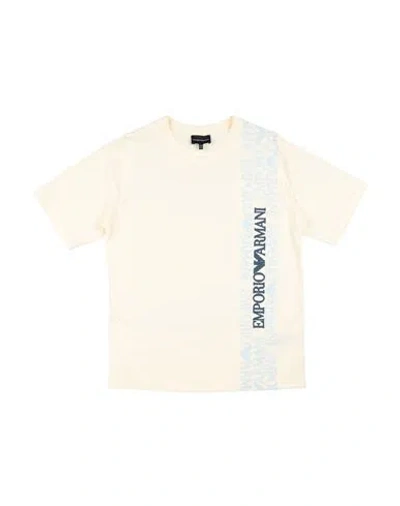 Emporio Armani Toddler Boy T-shirt Ivory Size 6 Cotton In Pink