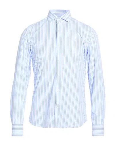 Savile Row Man Shirt Light Blue Size 17 Cotton In Blue