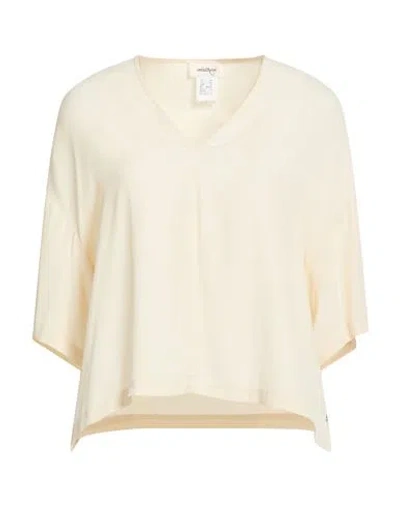 Ottod'ame Woman Top Cream Size 8 Acetate, Silk In Neutral