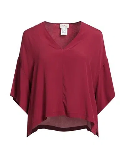 Ottod'ame Woman Top Burgundy Size 6 Acetate, Silk In Red