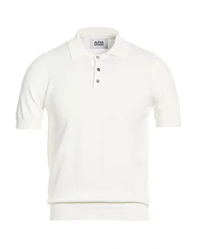 Alpha Studio Man Sweater White Size 36 Cotton In Multi