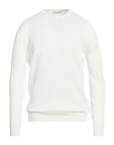 Filippo De Laurentiis Man Sweater White Size 46 Cotton In White